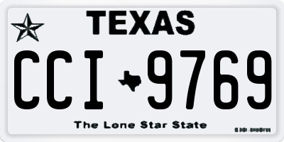 TX license plate CCI9769