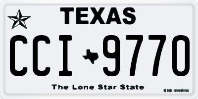TX license plate CCI9770