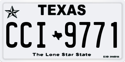TX license plate CCI9771