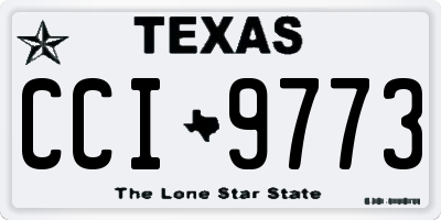 TX license plate CCI9773