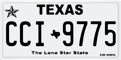 TX license plate CCI9775