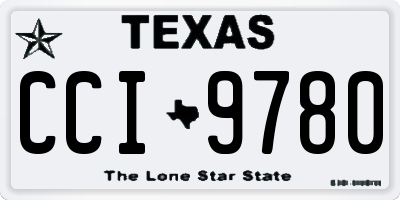 TX license plate CCI9780