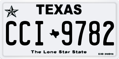 TX license plate CCI9782