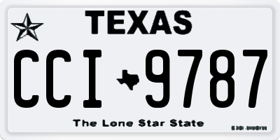 TX license plate CCI9787