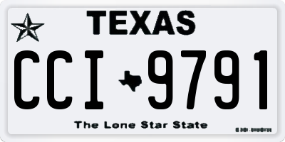 TX license plate CCI9791