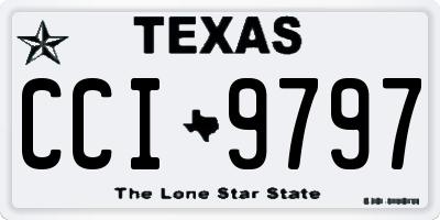 TX license plate CCI9797