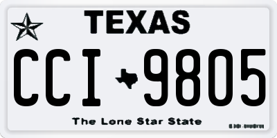 TX license plate CCI9805
