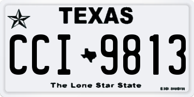 TX license plate CCI9813