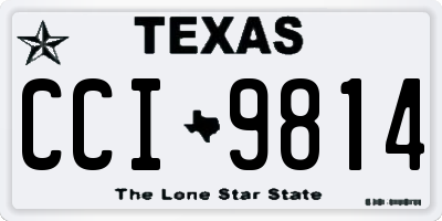 TX license plate CCI9814