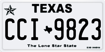 TX license plate CCI9823