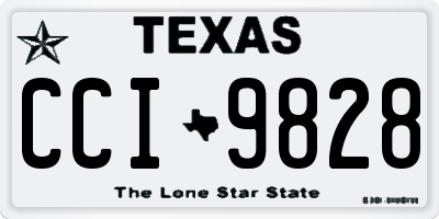 TX license plate CCI9828