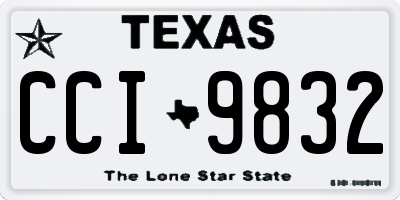 TX license plate CCI9832