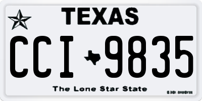 TX license plate CCI9835