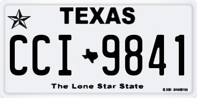 TX license plate CCI9841
