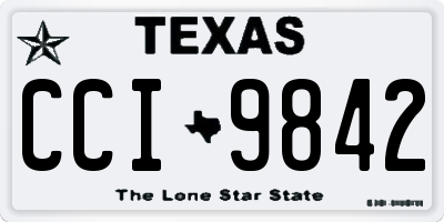 TX license plate CCI9842