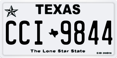 TX license plate CCI9844