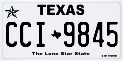 TX license plate CCI9845
