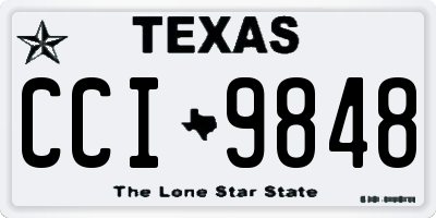 TX license plate CCI9848