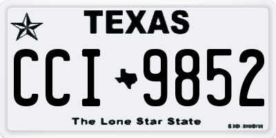 TX license plate CCI9852