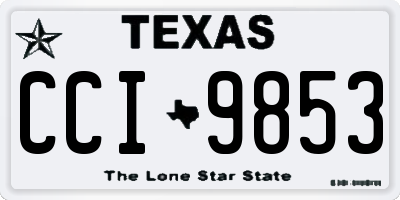 TX license plate CCI9853