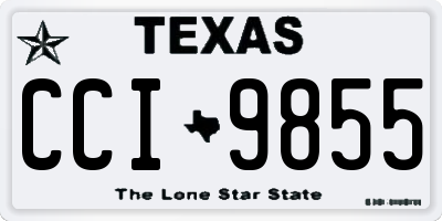 TX license plate CCI9855