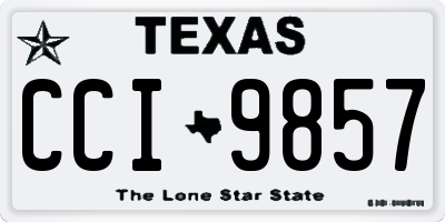 TX license plate CCI9857