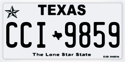 TX license plate CCI9859