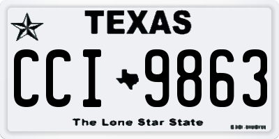 TX license plate CCI9863