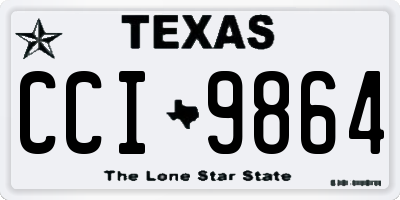 TX license plate CCI9864