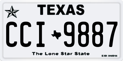 TX license plate CCI9887