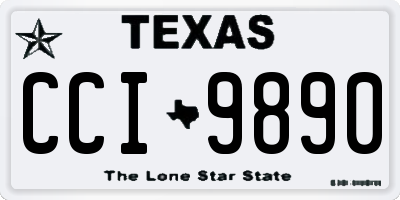 TX license plate CCI9890