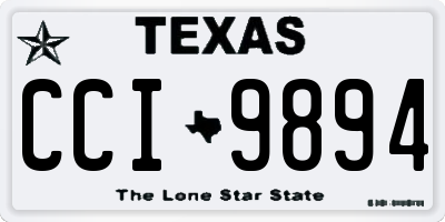 TX license plate CCI9894