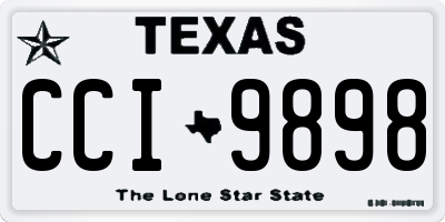 TX license plate CCI9898