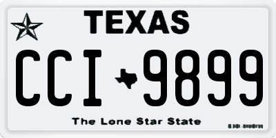 TX license plate CCI9899