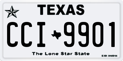 TX license plate CCI9901