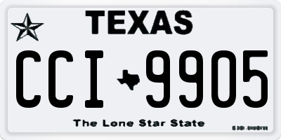 TX license plate CCI9905