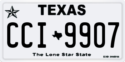 TX license plate CCI9907
