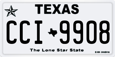 TX license plate CCI9908