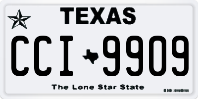 TX license plate CCI9909