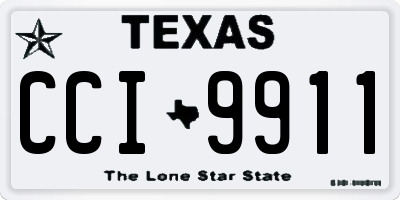 TX license plate CCI9911