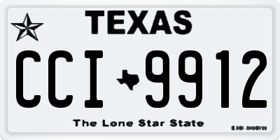 TX license plate CCI9912