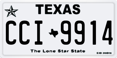 TX license plate CCI9914