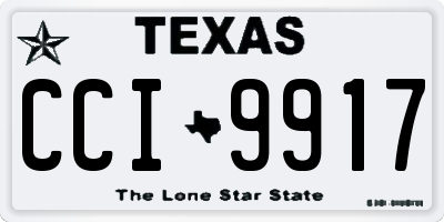 TX license plate CCI9917