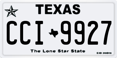 TX license plate CCI9927