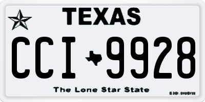 TX license plate CCI9928