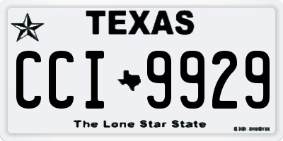 TX license plate CCI9929