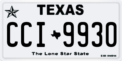 TX license plate CCI9930
