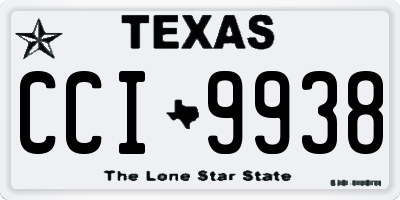 TX license plate CCI9938