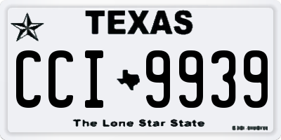 TX license plate CCI9939