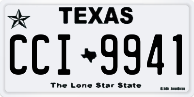 TX license plate CCI9941